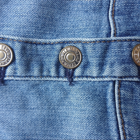 7 For All Mankind Bustier Tank Denim Jumpsuit NWT - Picture 7 of 10